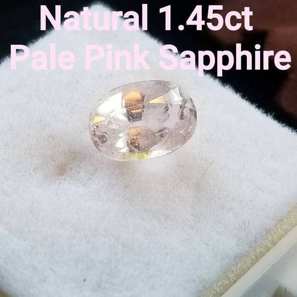 Natural unheated 1.45ct pale pastel pink sapphire from Madagascar - Picture 1 of 16